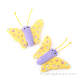 Jouet mignon pour animaux de compagnie en forme d'ailes de papier en forme de papillon